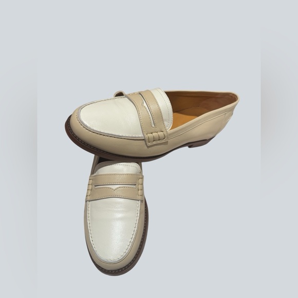 Sezane Andre Loafers Beige and Cream Size: 38 - Picture 4 of 8